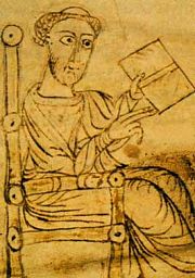 Early manuscript image of a scholar