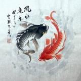 Chinese painting of two fish